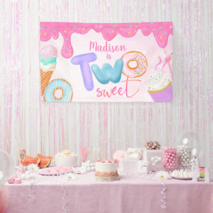 two sweet Pink Frosting Banner