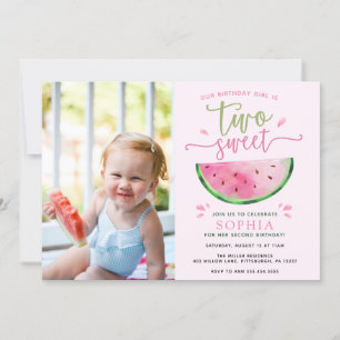 Two Sweet Watermelon Birthday Invitation