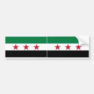 TWO Syria Flag Bumper Sticker