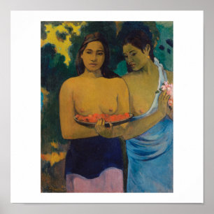 "TWO TAHAITIAN WOMEN" PAUL GAUGUIN POSTER 1899
