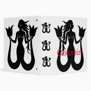  Two-Tail Mermaid Silhouette Thunder_Cove   Binder