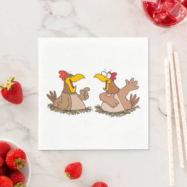 Two Talking Chickens Napkins (Creator Uploaded)