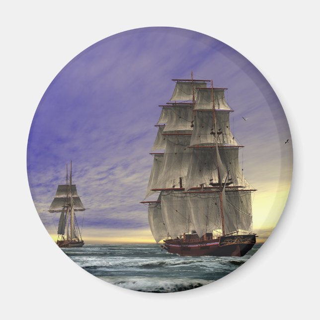 Two tall Ships Magnet (Front)