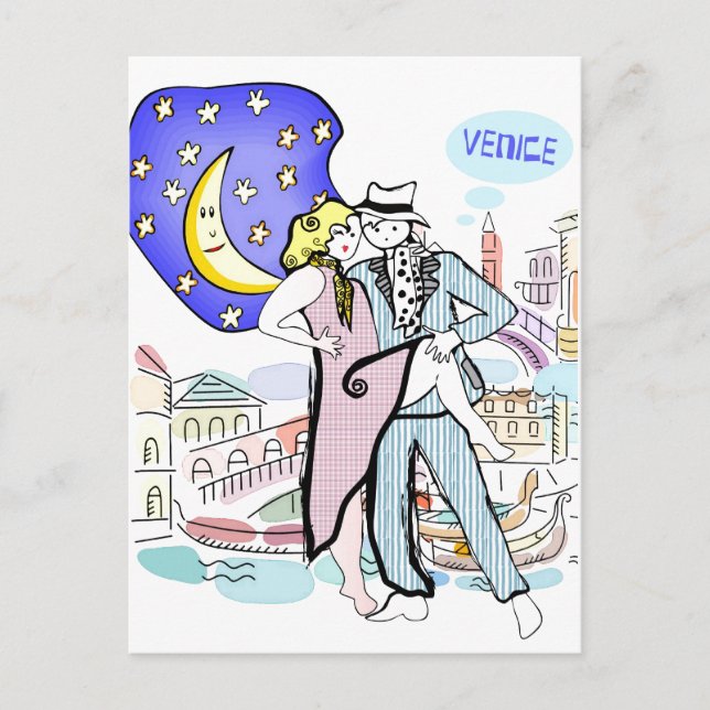 Two Tangueros in Venice Postcard (Front)