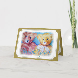 TWO TEDDY BEARS 50 YEARS TOGETHER THANK YOU CARD