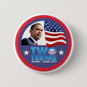 Two Terms -- Obama / Biden 2012 2 Inch Round Button