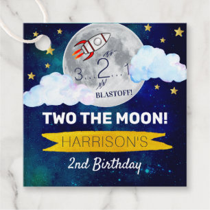 Two The Moon 2nd Birthday Favour Tags