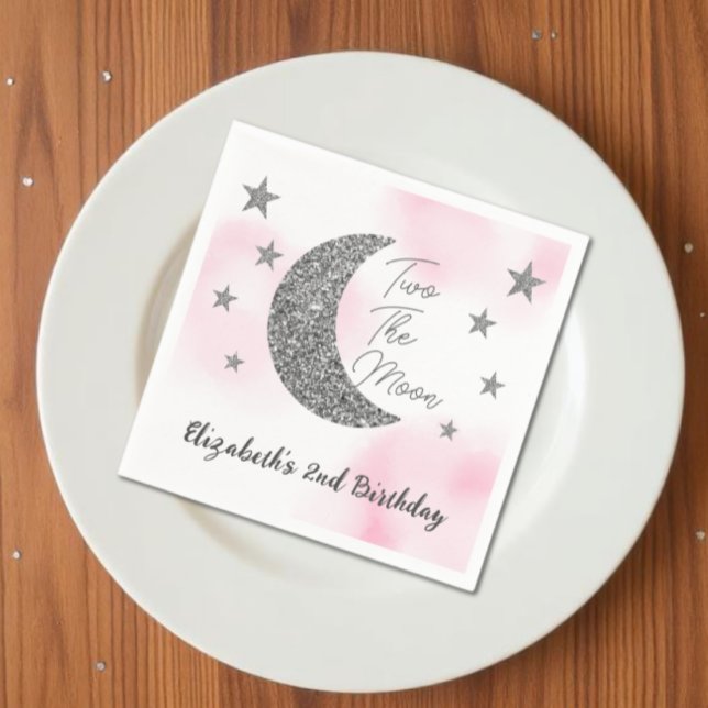 Two The Moon 2nd Birthday Napkins (Creator Uploaded)