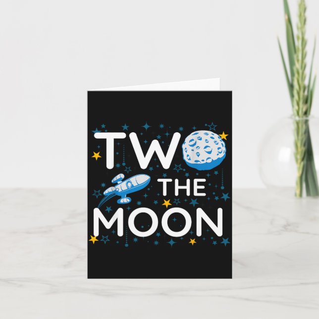 Two The Moon 2nd Planets Lover Birthday Space Rock Card (Front)