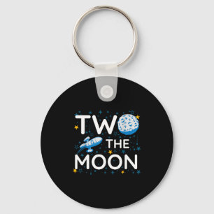 Two The Moon 2nd Planets Lover Birthday Space Rock Keychain