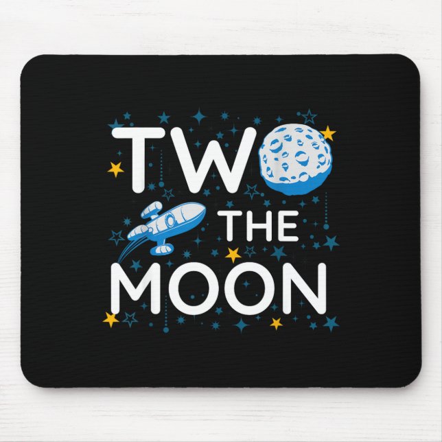 Two The Moon 2nd Planets Lover Birthday Space Rock Mouse Pad (Front)