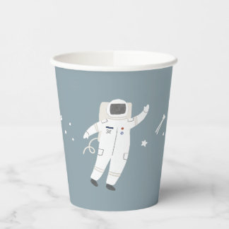 Two The Moon Astronaut Space Party Paper Cups