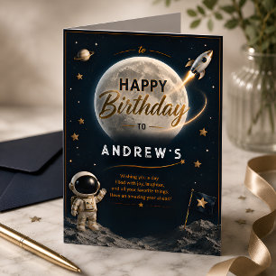 Two The Moon Birthday Card