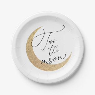 Two the Moon Birthday  Paper Plate