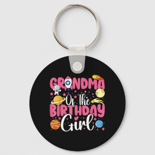 Two The Moon Grandma of The Birthday Girl Keychain