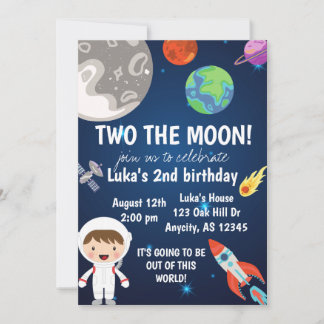 TWO the moon! Invitation