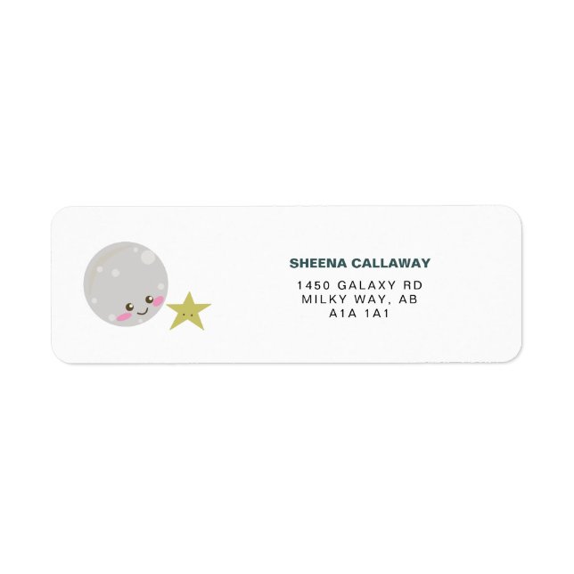Two the Moon Kawaii 2nd Birthday Space Galaxy Cute (Front)