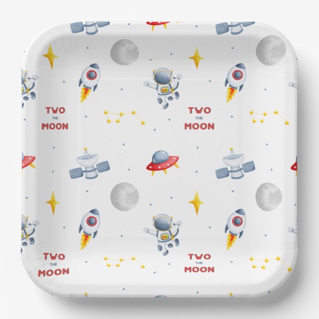 Two the moon party supplies paper plate (Front)