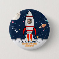 Two the Moon Rocket Ship 2nd Birthday Photo