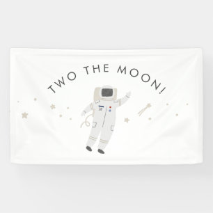 Two The Moon Space Party 2nd Birthday Invite Banner