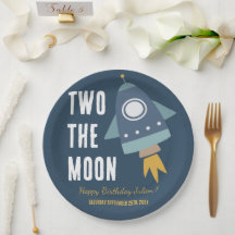 Two the Moon Space Rocket 2nd Birthday Party