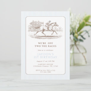 Two the Races 2nd Birthday Invitation Horse Racing