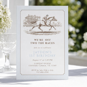 Two the Races 2nd Birthday Invitation Horse Racing