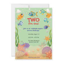 Two the Sea Birthday invitation Toddler Birthday 