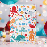 Two The Sea Cute Sea Creatures 2nd Birthday Party Invitation<br><div class="desc">Two The Sea Cute Sea Creatures 2nd Birthday Party Invitation
All designs are © PIXEL PERFECTION PARTY LTD</div>