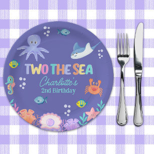 TWO the SEA Party – 2nd Birthday Ocean Theme Paper Plate