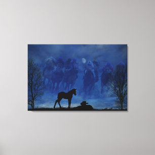 Two Thoroughbred Racehorse Foals Canvas Print
