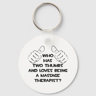 Two Thumbs .. Massage Therapist Keychain