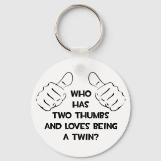 Two Thumbs .. Twin Keychain