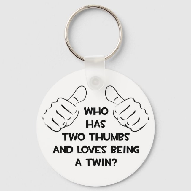Two Thumbs .. Twin Keychain (Front)