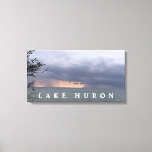Two Thunderstorms over Huron Canvas Print