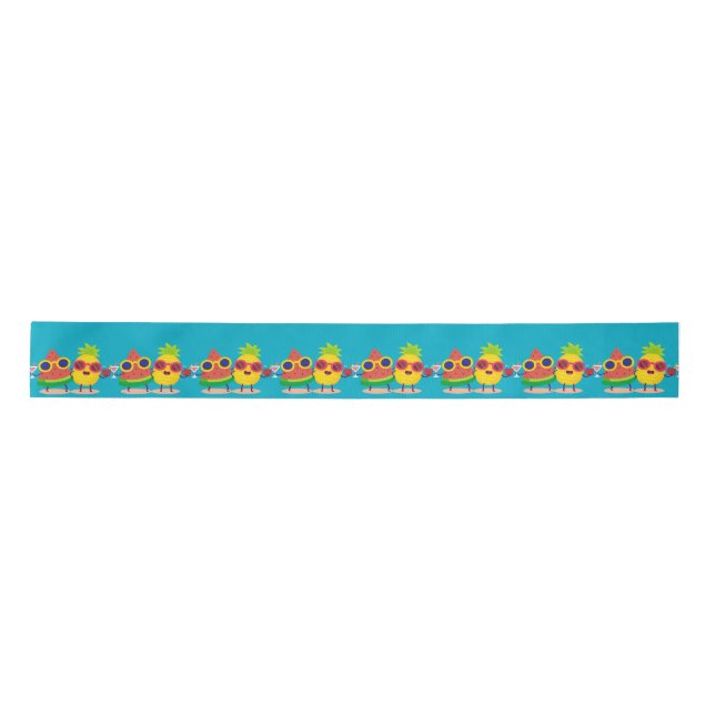 Two-Ti Fruiti Twin Baby Shower Satin Ribbon (Front)