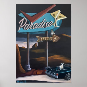 Two Tickets a Retro Las Vegas Sign poster