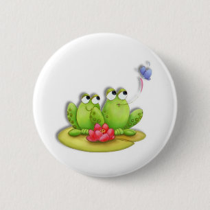Two Toads in Love! 2 Inch Round Button