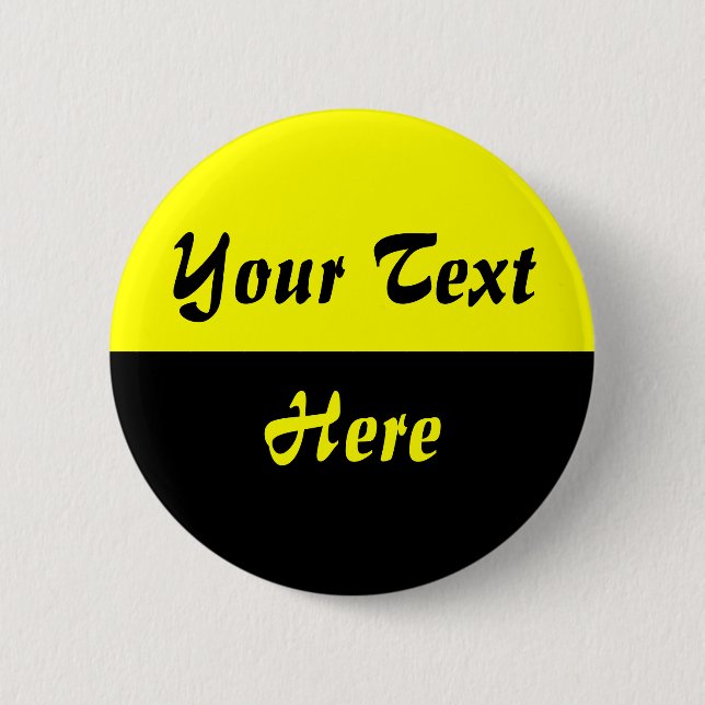 Two Tone - 01 - Yellow 2 Inch Round Button (Front)