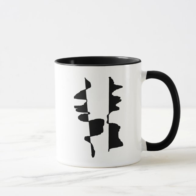 Two-Tone Abstract Dual Face Mug (Right)
