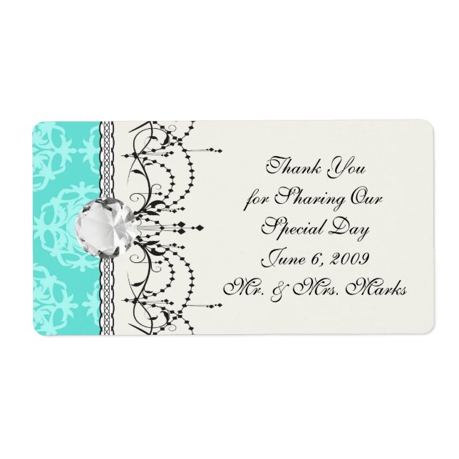 two tone blue damask (Front)