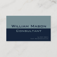 Two Tone Blue Grey, Professional Business Card