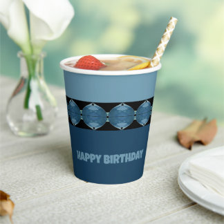Two Tone Blue Paper Cups