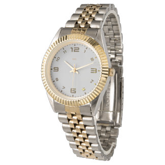 Two tone bracelet watch