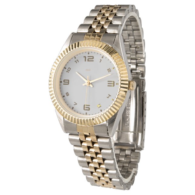 Two tone bracelet watch (Angled)
