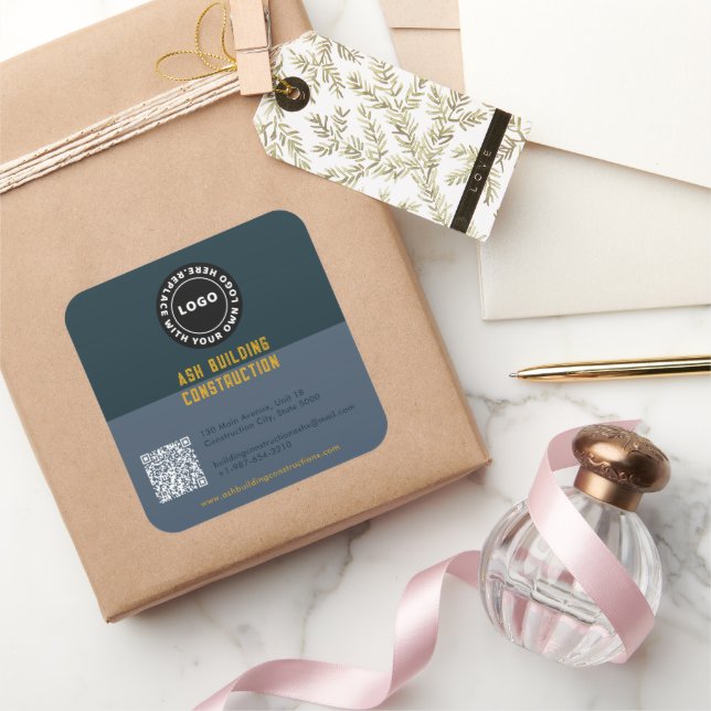 Two tone Business  Square Sticker (Gifting)