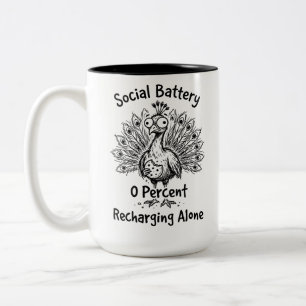 Two-Tone Chaotic Peacock Mug For Coffee Lovers