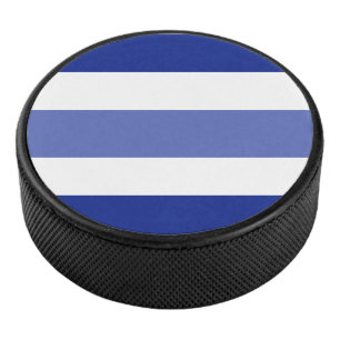 Two-tone Colours Stripes  Hockey Puck