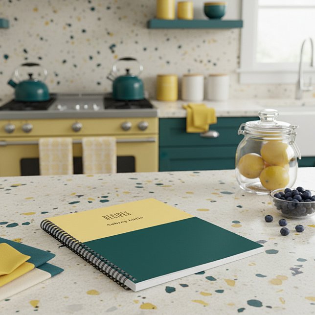 Two tone custom personalized recipe notebook (Creator Uploaded)