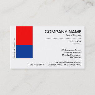 Two Tone Decor - Red and Navy Blue Business Card